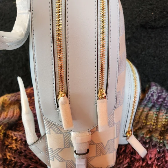 Brand New Michael Kors Jaycee Medium Backpack Vista Blue - Picture 5 of 5